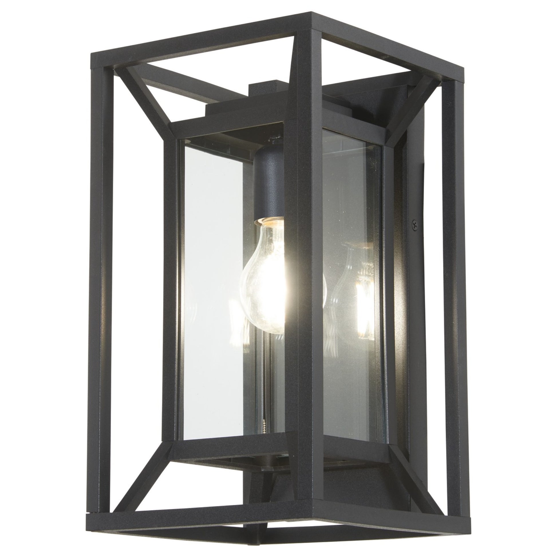 Harbor View 13" Outdoor Wall Sconce with Clear Glass, Sand Coal Finish - Bees Lighting