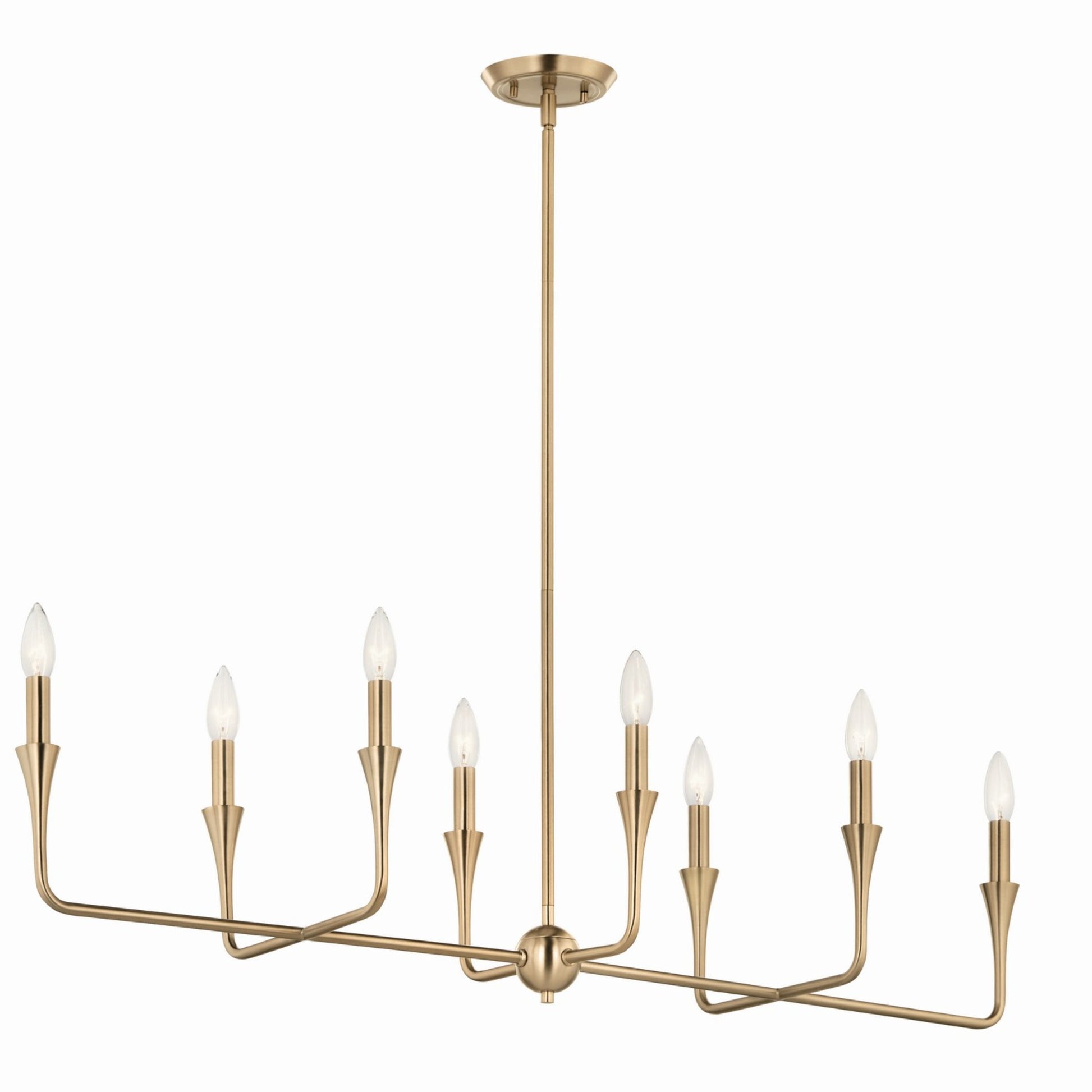 Alvaro 46" 8-Light Linear Chandelier - Bees Lighting