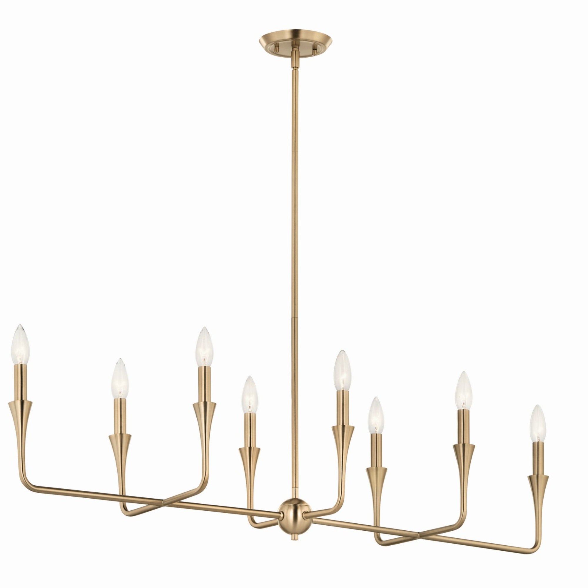 Alvaro 46" 8-Light Linear Chandelier - Bees Lighting