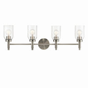 Madden 34" 4-Light Vanity Light, Brushed Nickel Finish - Bees Lighting