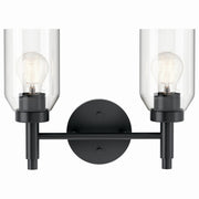 Madden 14" 2-Light Vanity Light, Black Finish - Bees Lighting