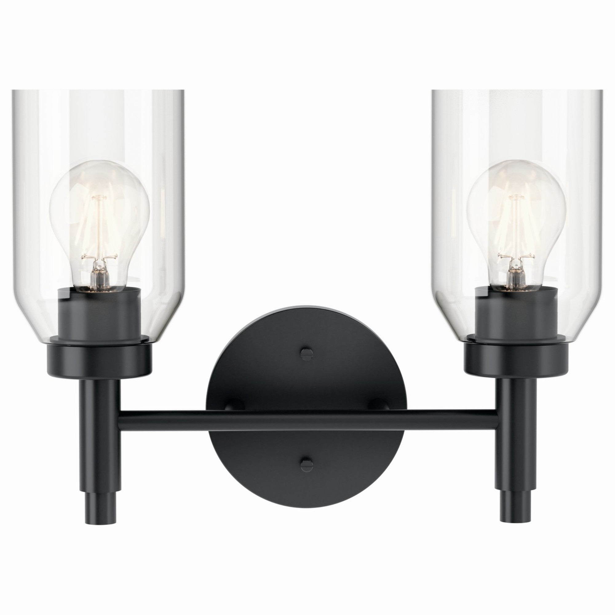 Madden 14" 2-Light Vanity Light, Black Finish - Bees Lighting