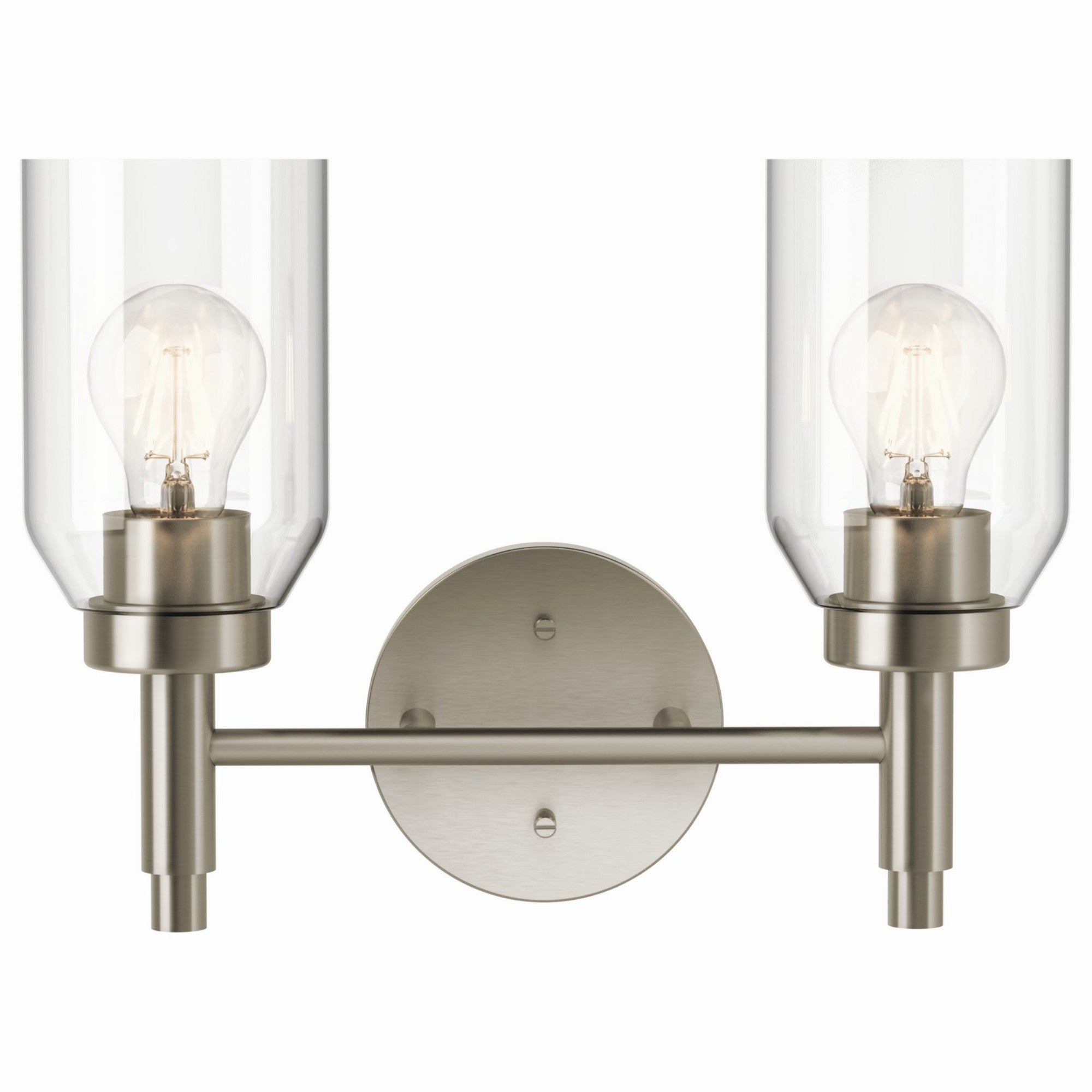 Madden 14" 2-Light Vanity Light, Brushed Nickel Finish - Bees Lighting