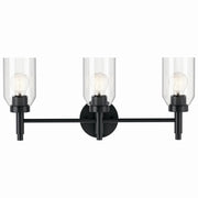 Madden 24" 3-Light Vanity Light, Black Finish - Bees Lighting