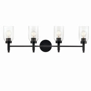 Madden 34" 4-Light Vanity Light, Black Finish - Bees Lighting