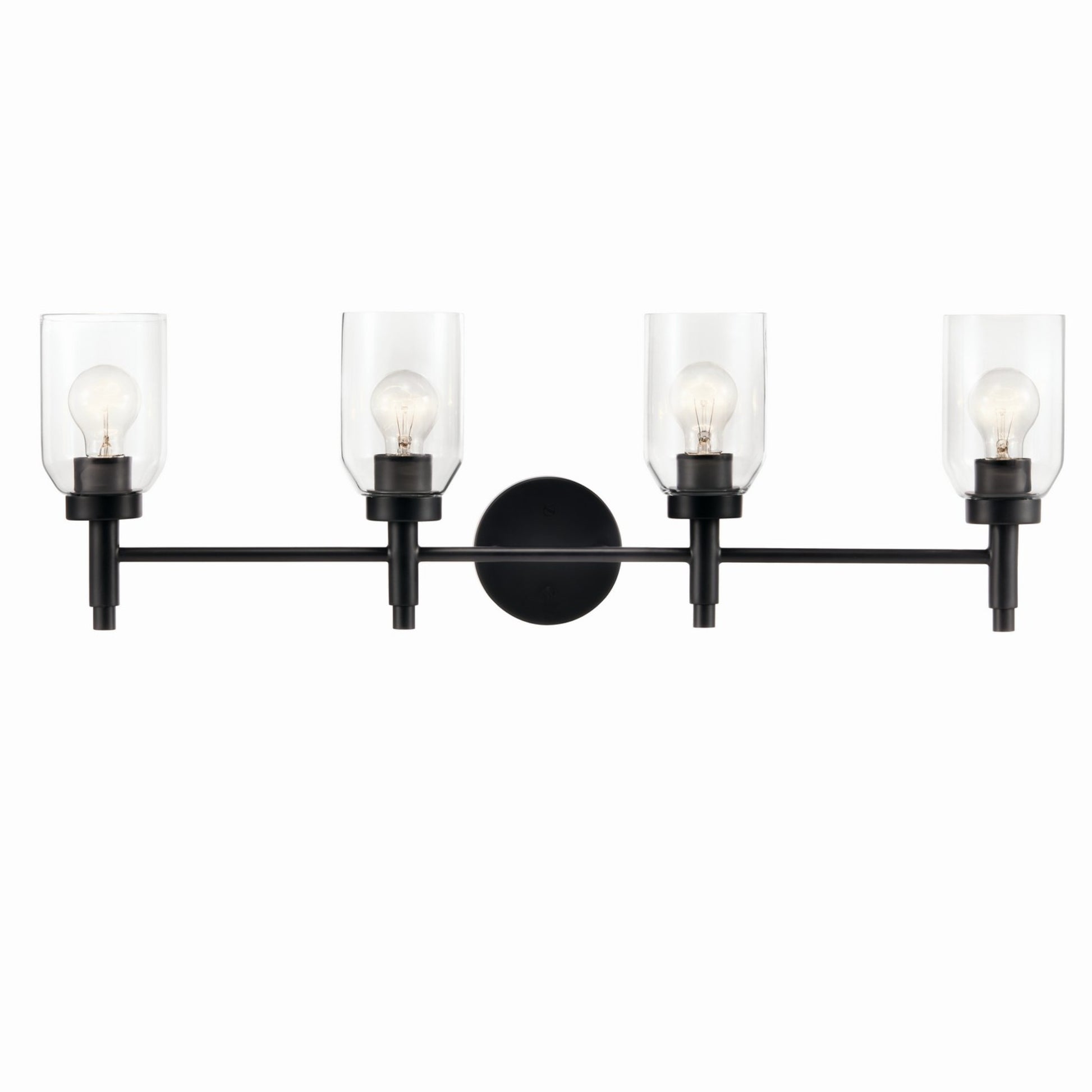 Madden 34" 4-Light Vanity Light, Black Finish - Bees Lighting