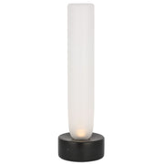 Volver 15" LED Small Table Lamp, 120-240V, Black Marble Finish - Bees Lighting