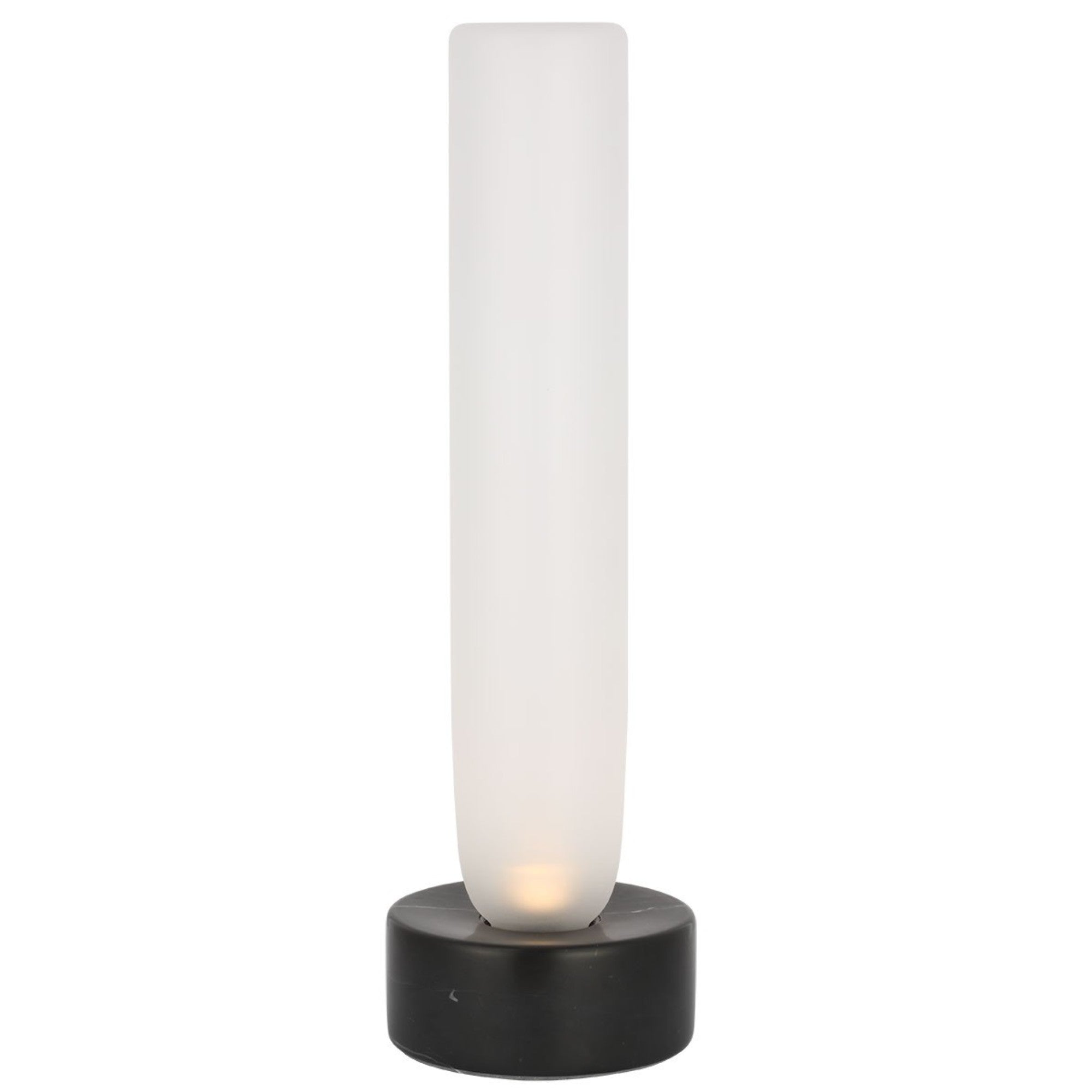 Volver 15" LED Small Table Lamp, 120-240V, Black Marble Finish - Bees Lighting
