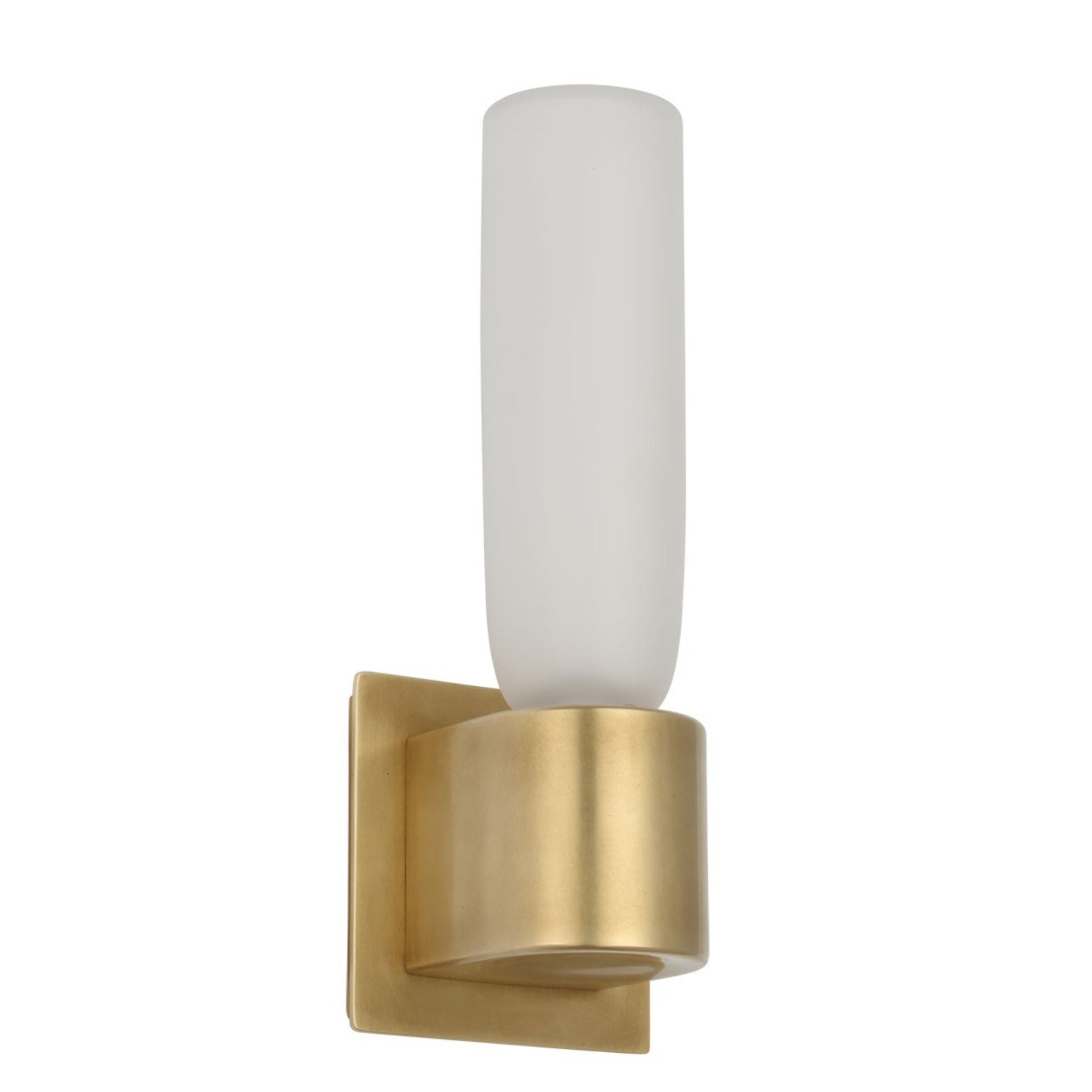 Volver 12" LED Small Single Sconce, 120-277V, Hand Rubbed Antique Brass Finish - Bees Lighting