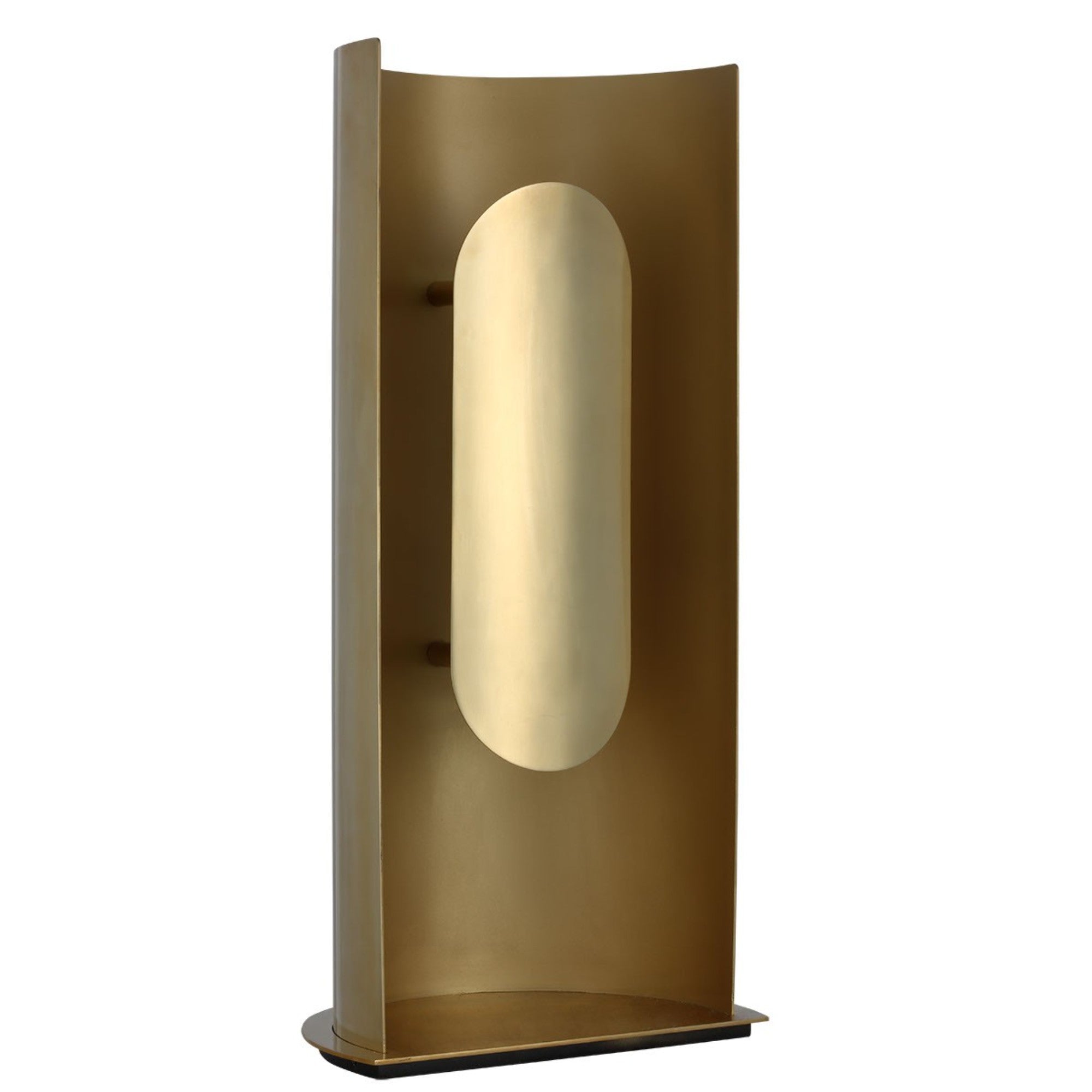 Shielded LED Table Lamp, Hand Rubbed Antique Brass Finish - Bees Lighting