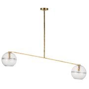 Lowing 59" Medium Wide Chandelier, Polished Antique Brass Finish - Bees Lighting