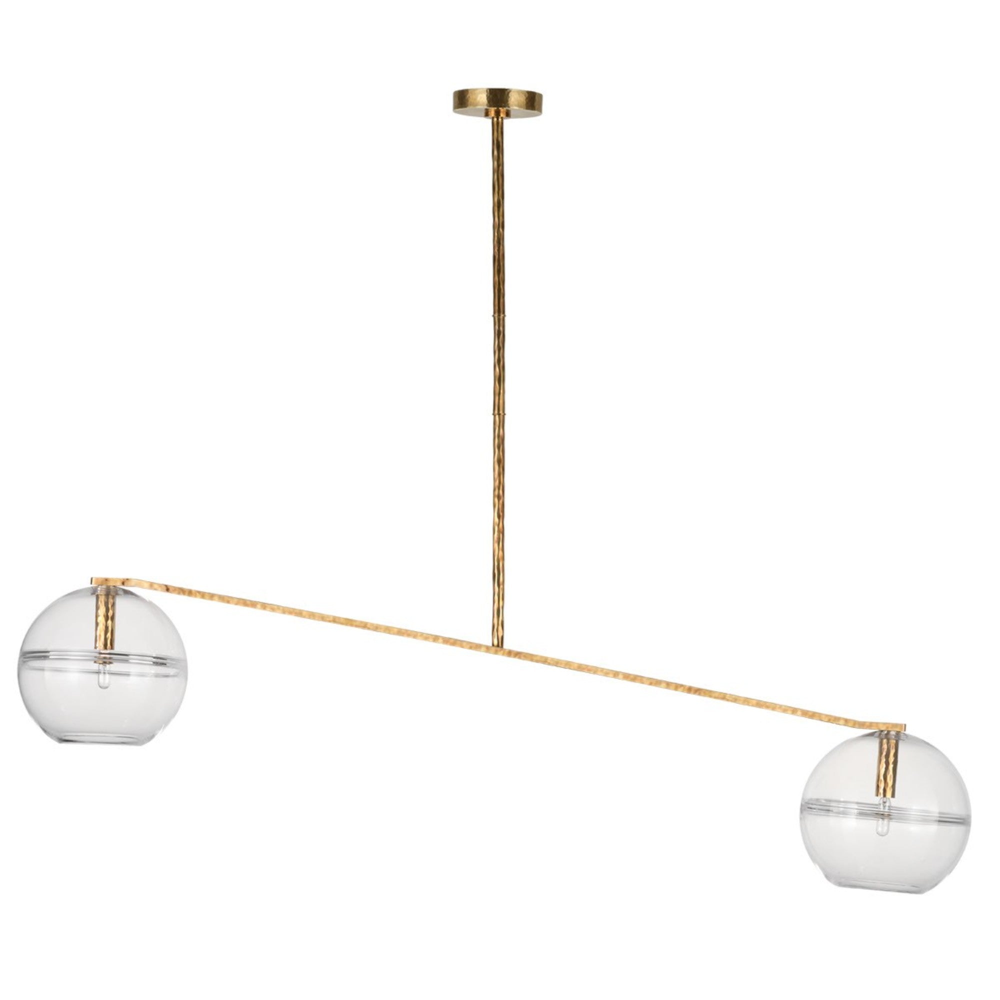 Lowing 59" Medium Wide Chandelier, Polished Antique Brass Finish - Bees Lighting