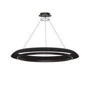 Noa 51" X-Large Chandelier, 120-277V, Bronze with Washed Black Rattan Finish - Bees Lighting
