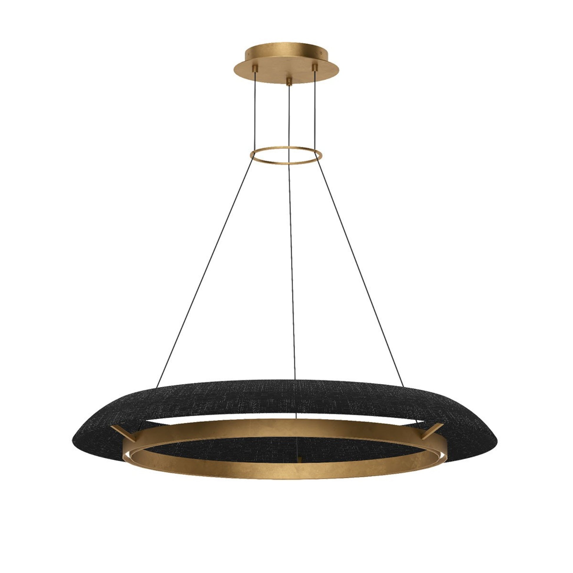 Noa 39" Large Chandelier, 120-277V, Antique Brass with Washed Black Rattan Finish - Bees Lighting