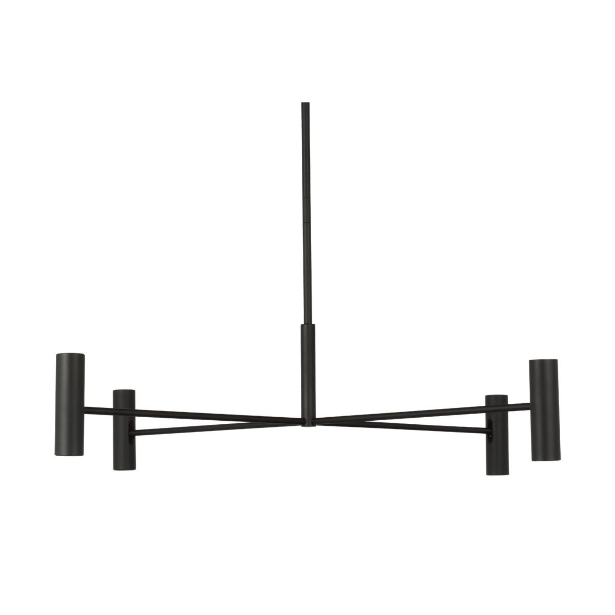 Ponte 36" LED Large Chandelier, 120-277VV, Nightshade Black Finish - Bees Lighting