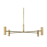 Ponte 36" LED Large Chandelier, 120-277VV, Hand Rubbed Antique Brass Finish - Bees Lighting