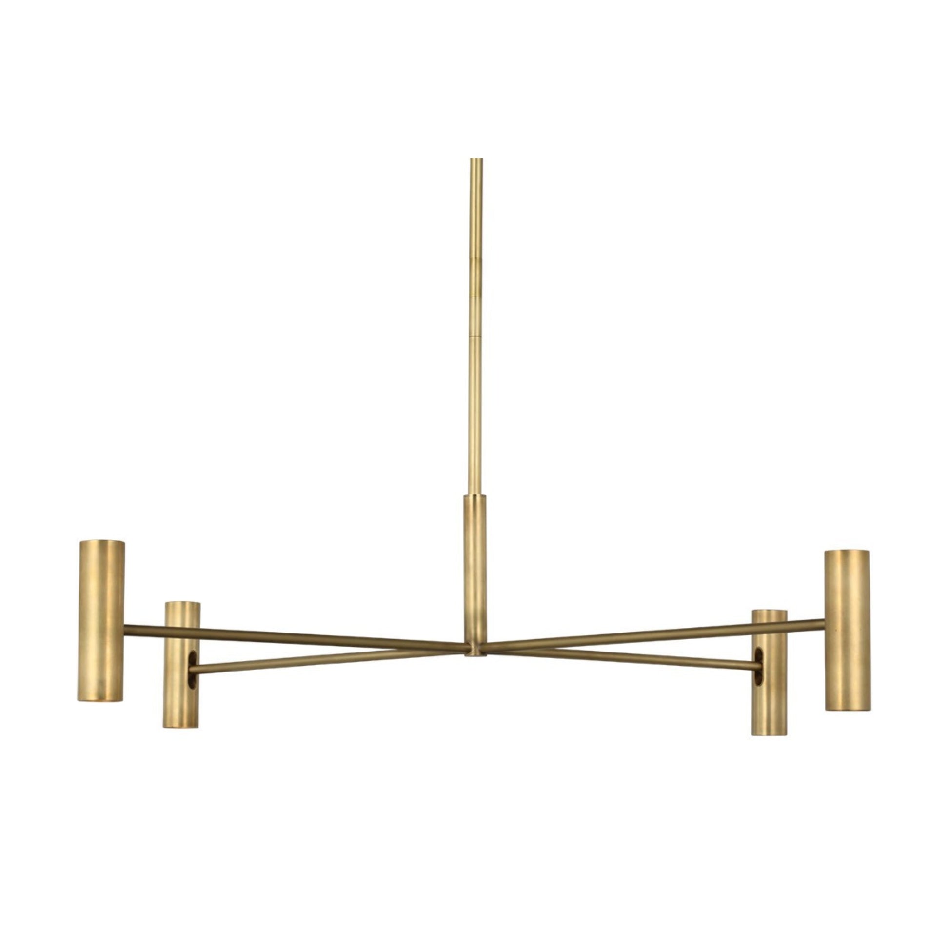 Ponte 36" LED Large Chandelier, 120-277VV, Hand Rubbed Antique Brass Finish - Bees Lighting