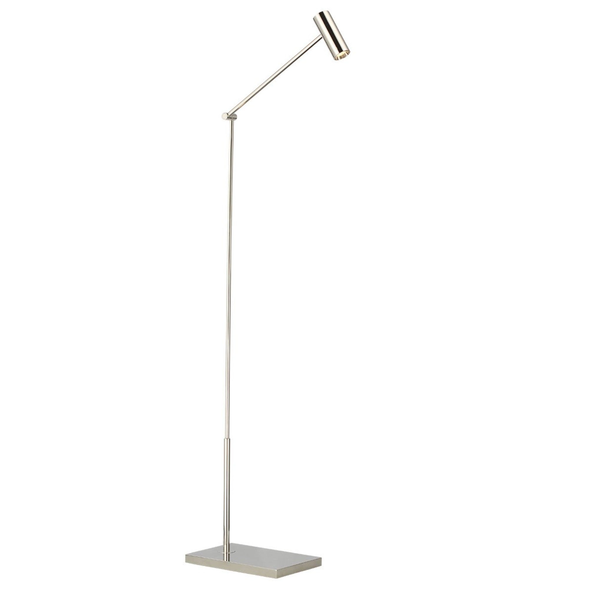 Ponte LED Small Floor Lamp, 120-240V, Polished Nickel Finish - Bees Lighting