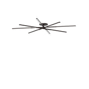 Cityscape 60" 8-Light LED X-Grand Flush Mount, 120-277V, Bronze Finish - Bees Lighting