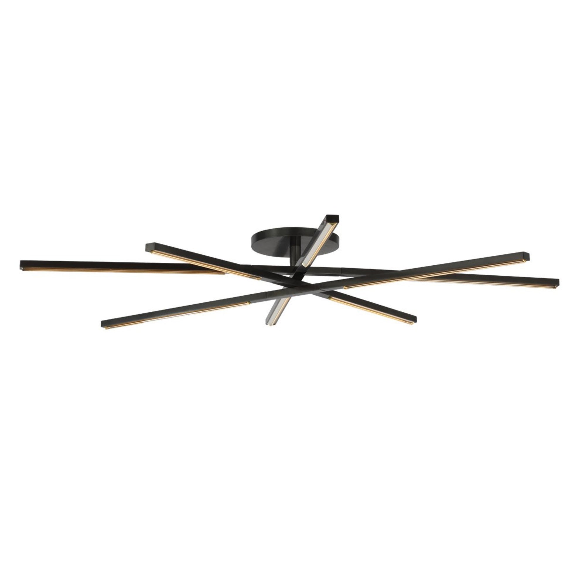 Cityscape 48" 8-Light LED Grand Flush Mount, 120-277V, Bronze Finish - Bees Lighting