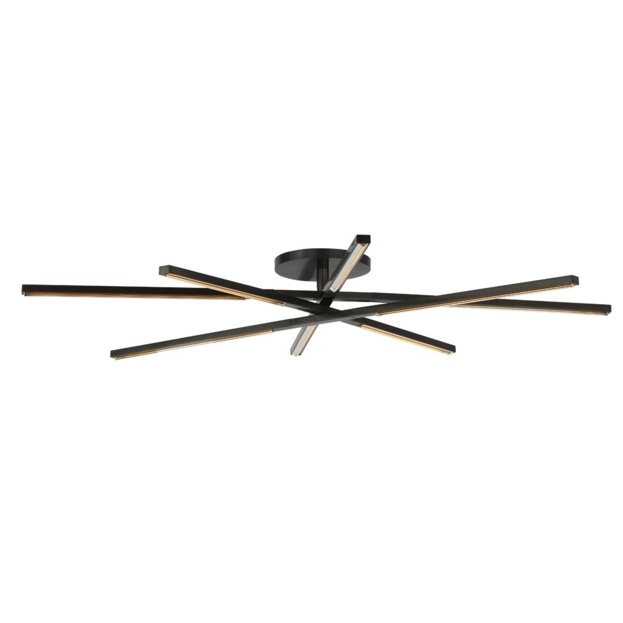 Cityscape 48" 8-Light LED Grand Flush Mount, 120-277V, Bronze Finish - Bees Lighting