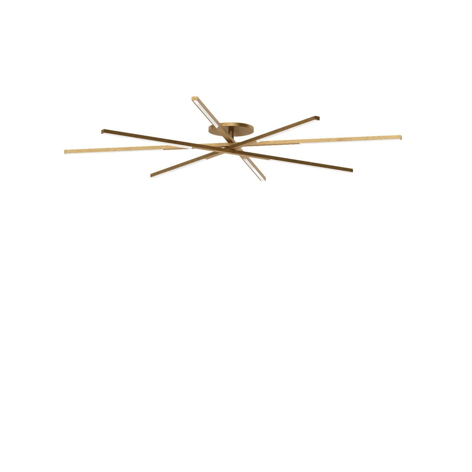 Cityscape 48" 8-Light LED Grand Flush Mount, 120-277V, Hand Rubbed Antique Brass Finish - Bees Lighting
