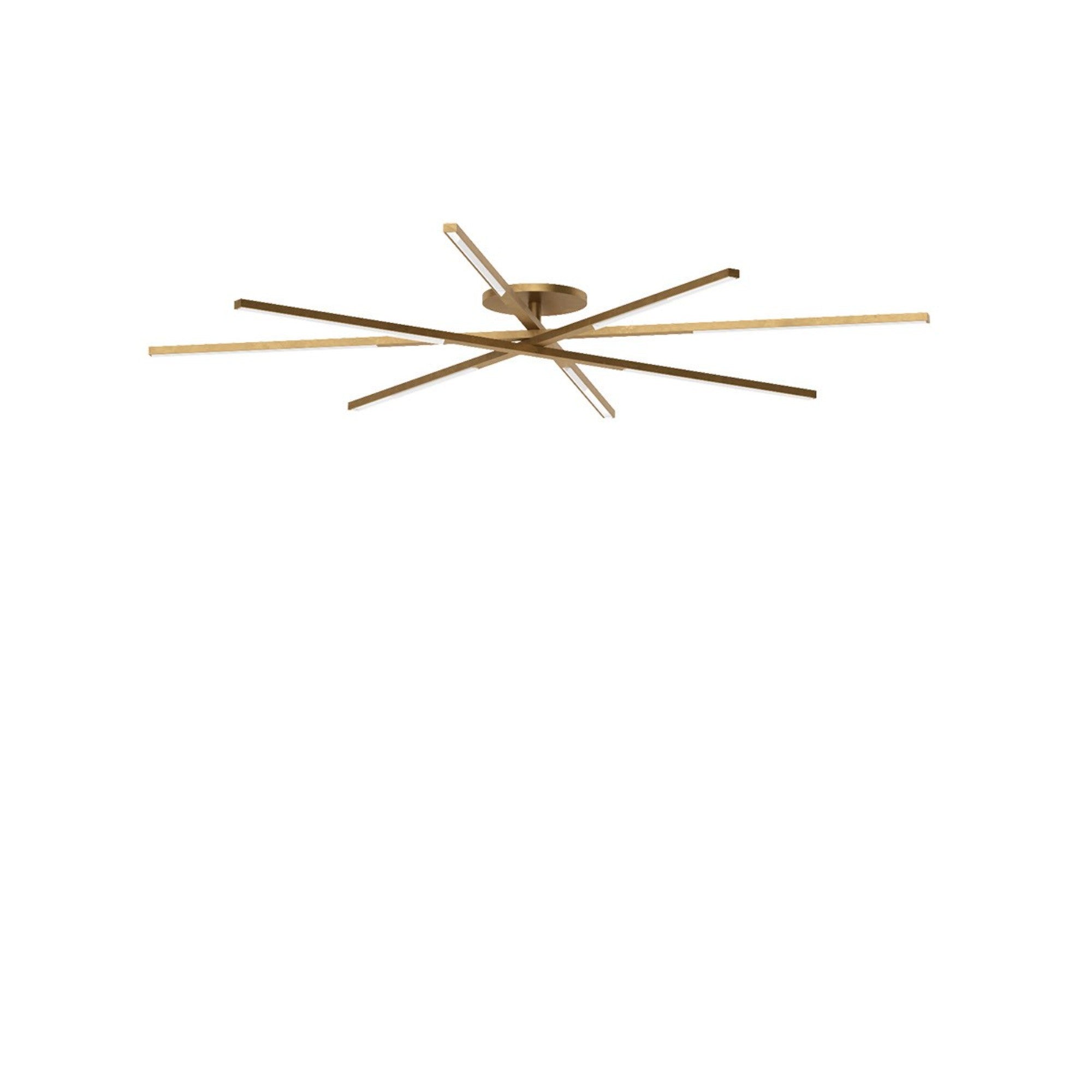 Cityscape 48" 8-Light LED Grand Flush Mount, 120-277V, Hand Rubbed Antique Brass Finish - Bees Lighting