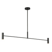 Ponte 50" LED Large Linear Chandelier, 120-277VV, Nightshade Black Finish - Bees Lighting