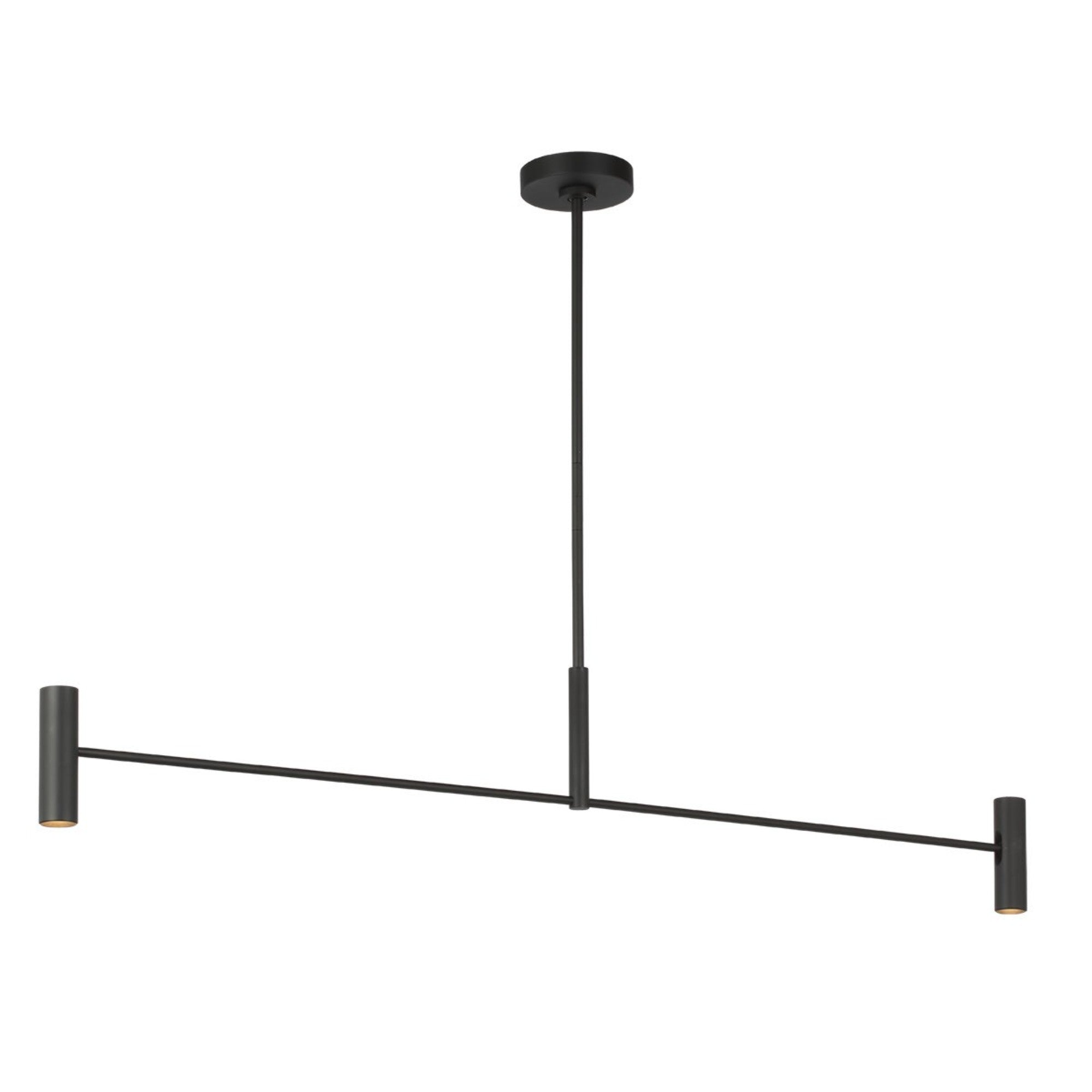 Ponte 50" LED Large Linear Chandelier, 120-277VV, Nightshade Black Finish - Bees Lighting