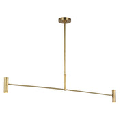 Ponte 50" LED Large Linear Chandelier, 120-277VV, Hand Rubbed Antique Brass Finish - Bees Lighting