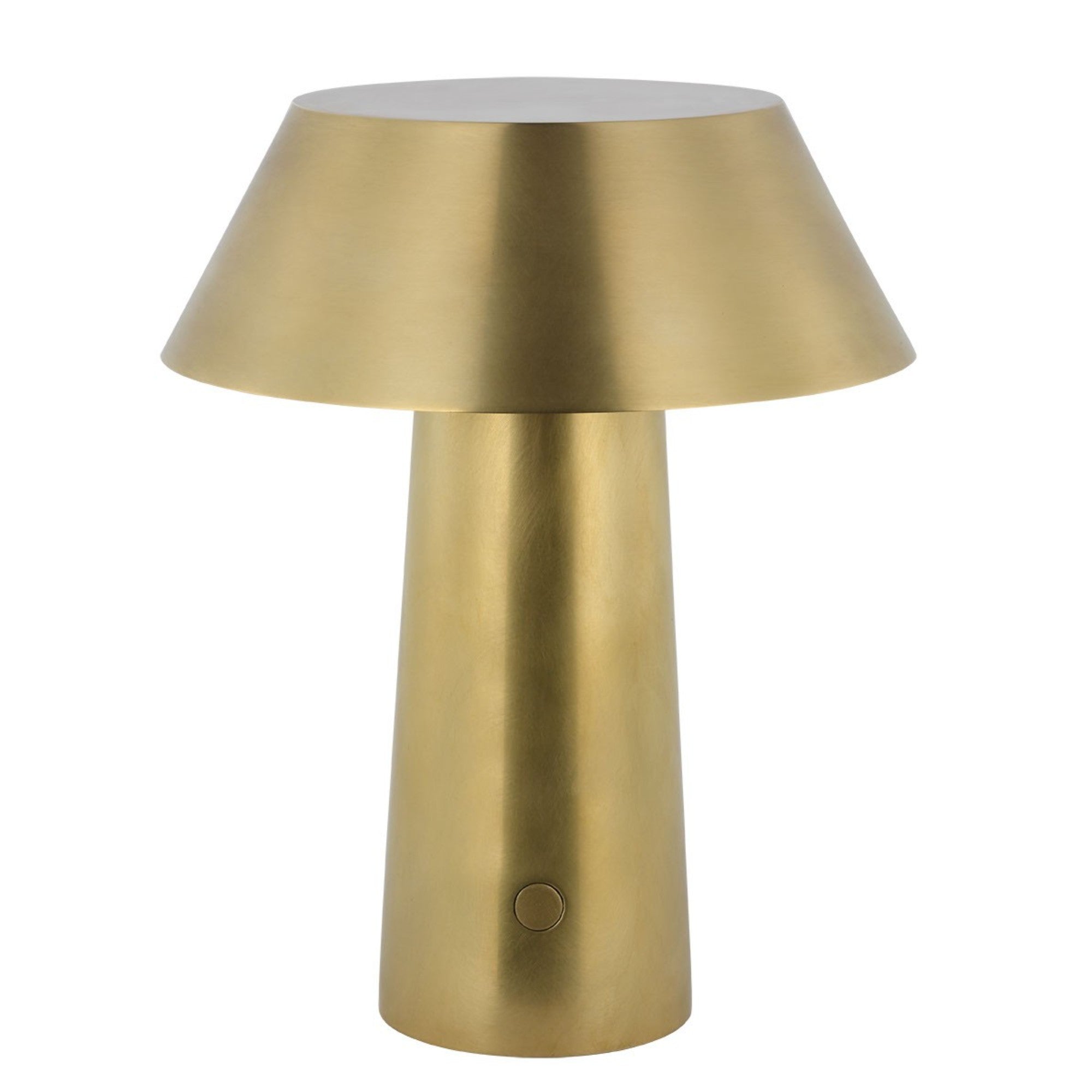 Sesa Short Accent Rechargeable Table Lamp, 120-240V, Hand Rubbed Antique Brass Finish - Bees Lighting