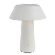 Sesa Short Accent Rechargeable Table Lamp, 120-240V, Matte White Finish - Bees Lighting