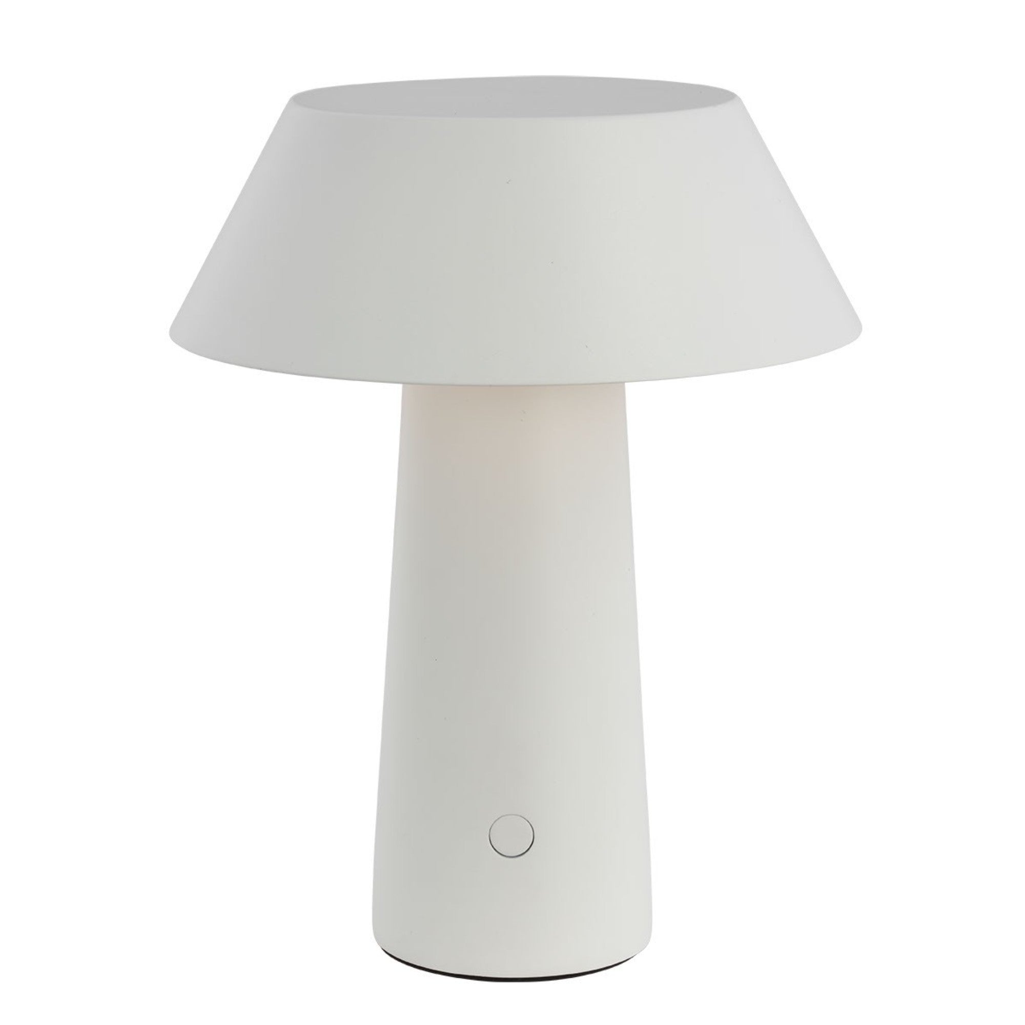 Sesa Short Accent Rechargeable Table Lamp, 120-240V, Matte White Finish - Bees Lighting
