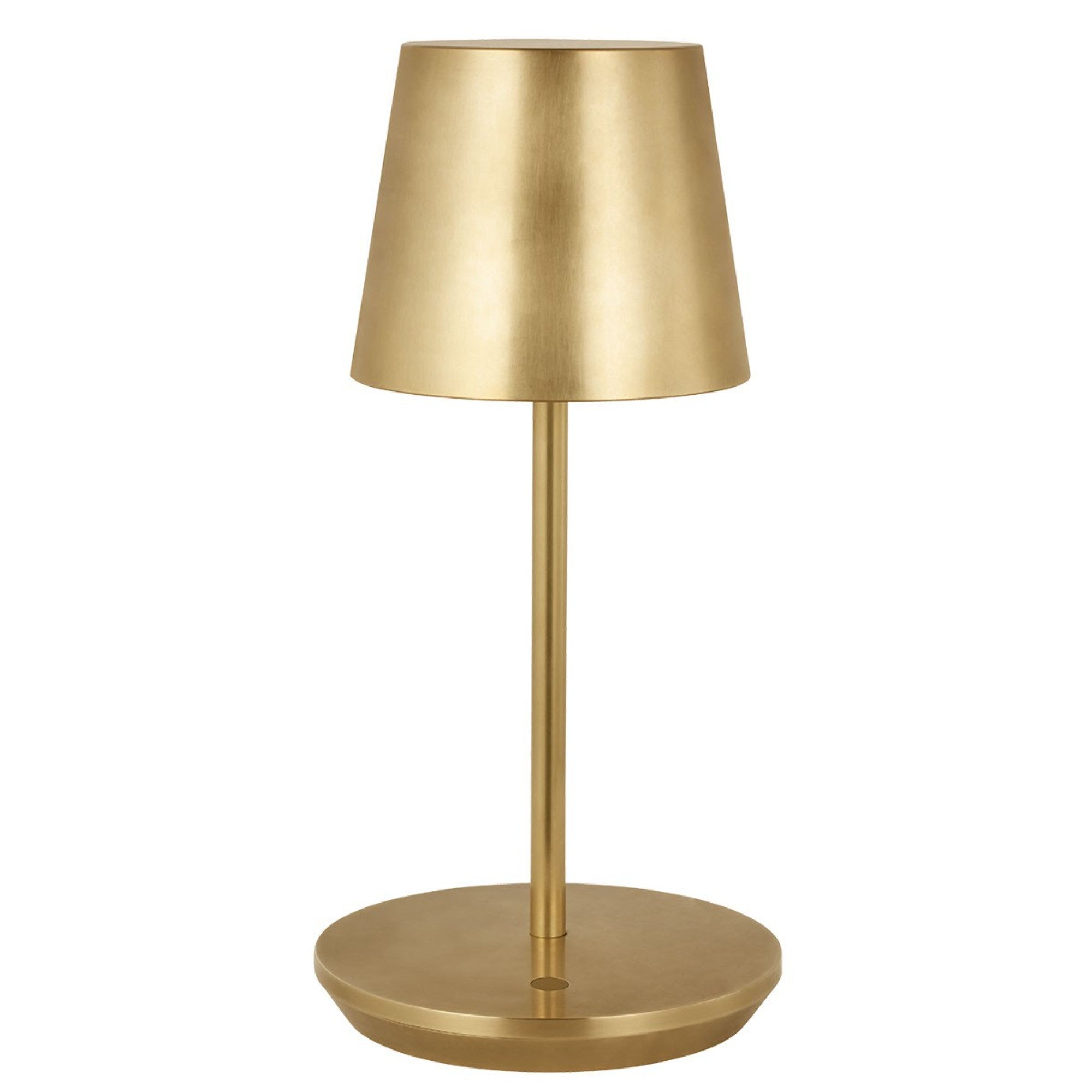 Nevis Short Accent Rechargeable Table Lamp, Hand Rubbed Antique Brass Finish - Bees Lighting