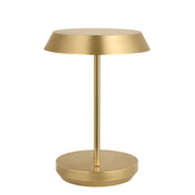 Tepa Short Accent Rechargeable Table Lamp, 120-240V, Hand Rubbed Antique Brass Finish - Bees Lighting