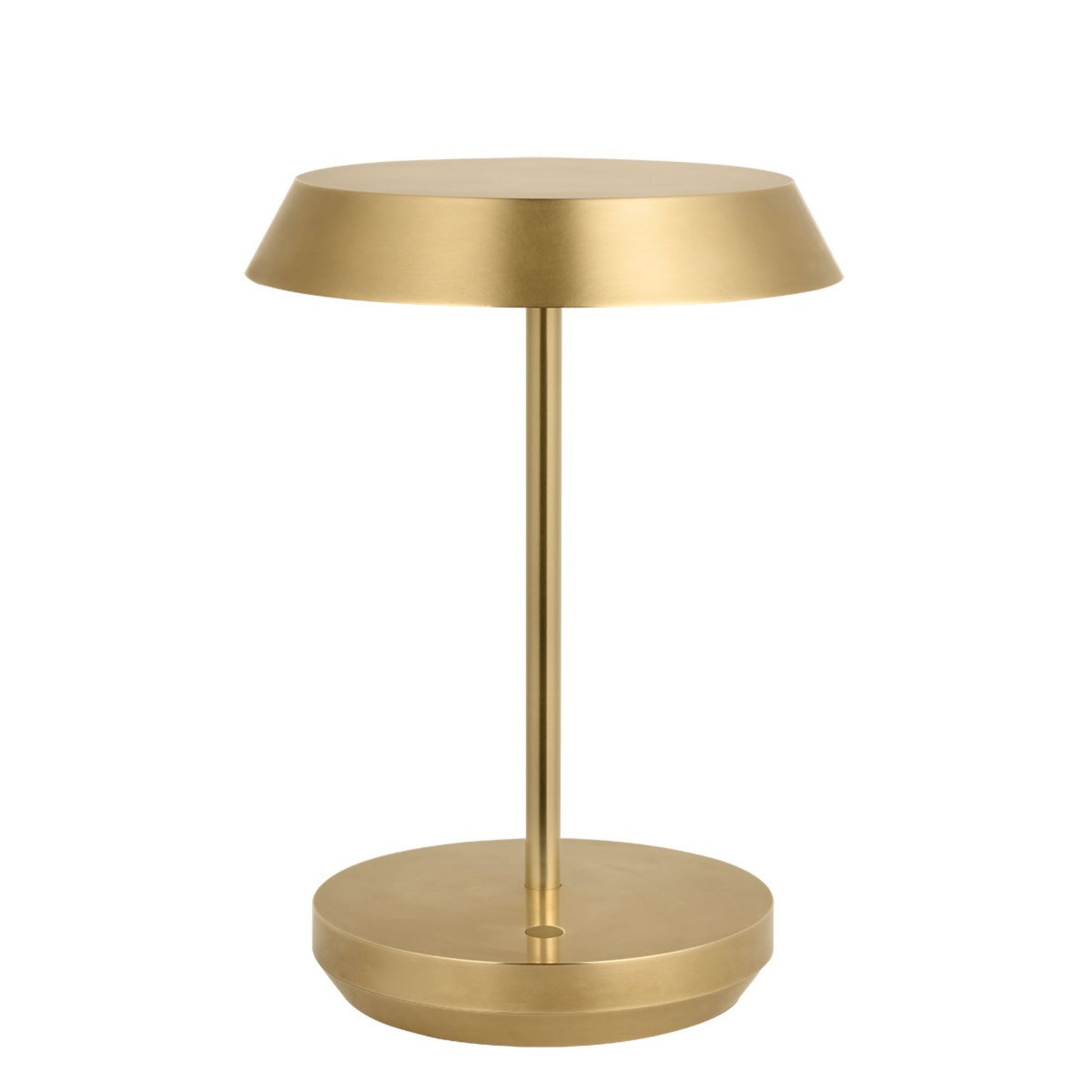 Tepa Short Accent Rechargeable Table Lamp, 120-240V, Hand Rubbed Antique Brass Finish - Bees Lighting