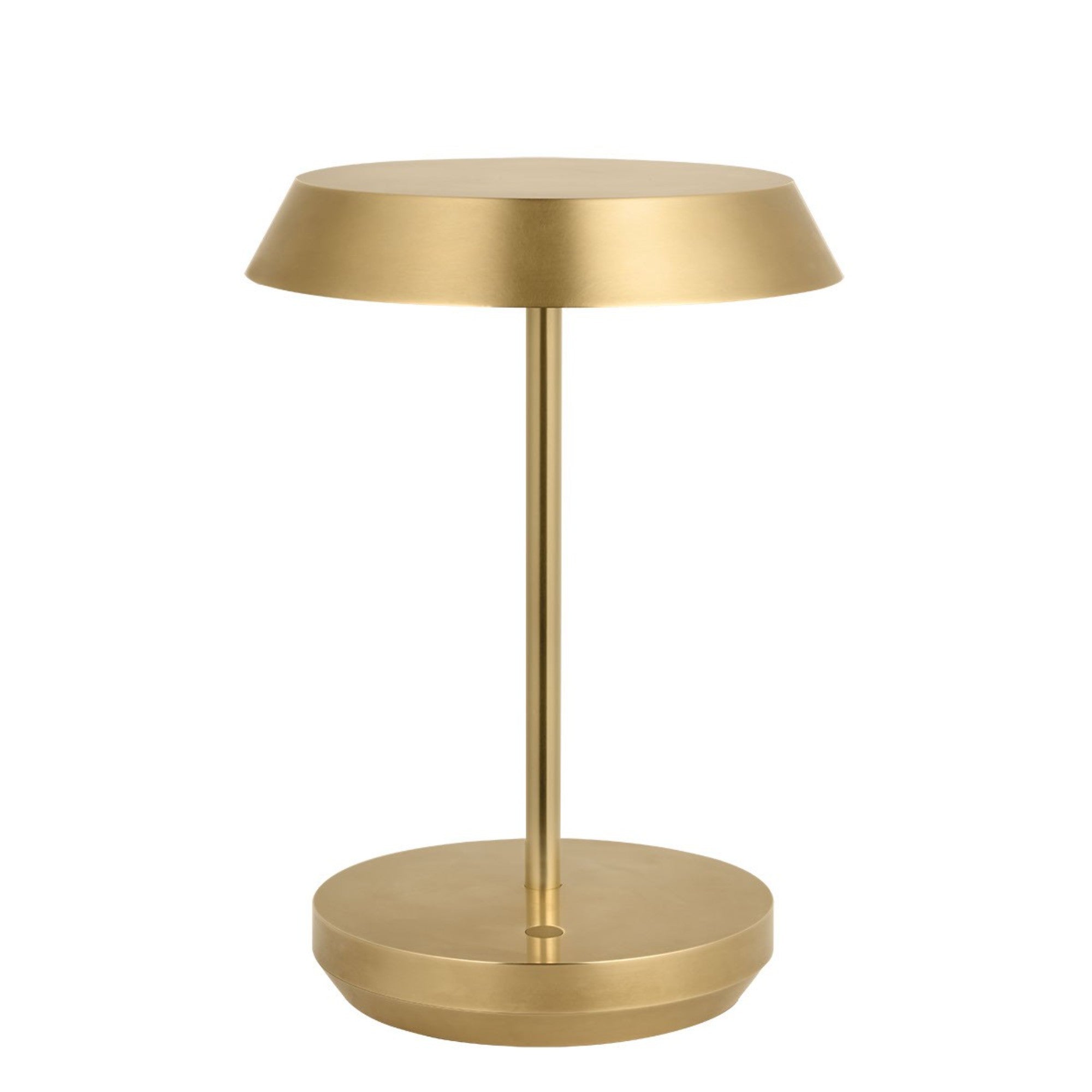 Tepa Short Accent Rechargeable Table Lamp, 120-240V, Hand Rubbed Antique Brass Finish - Bees Lighting