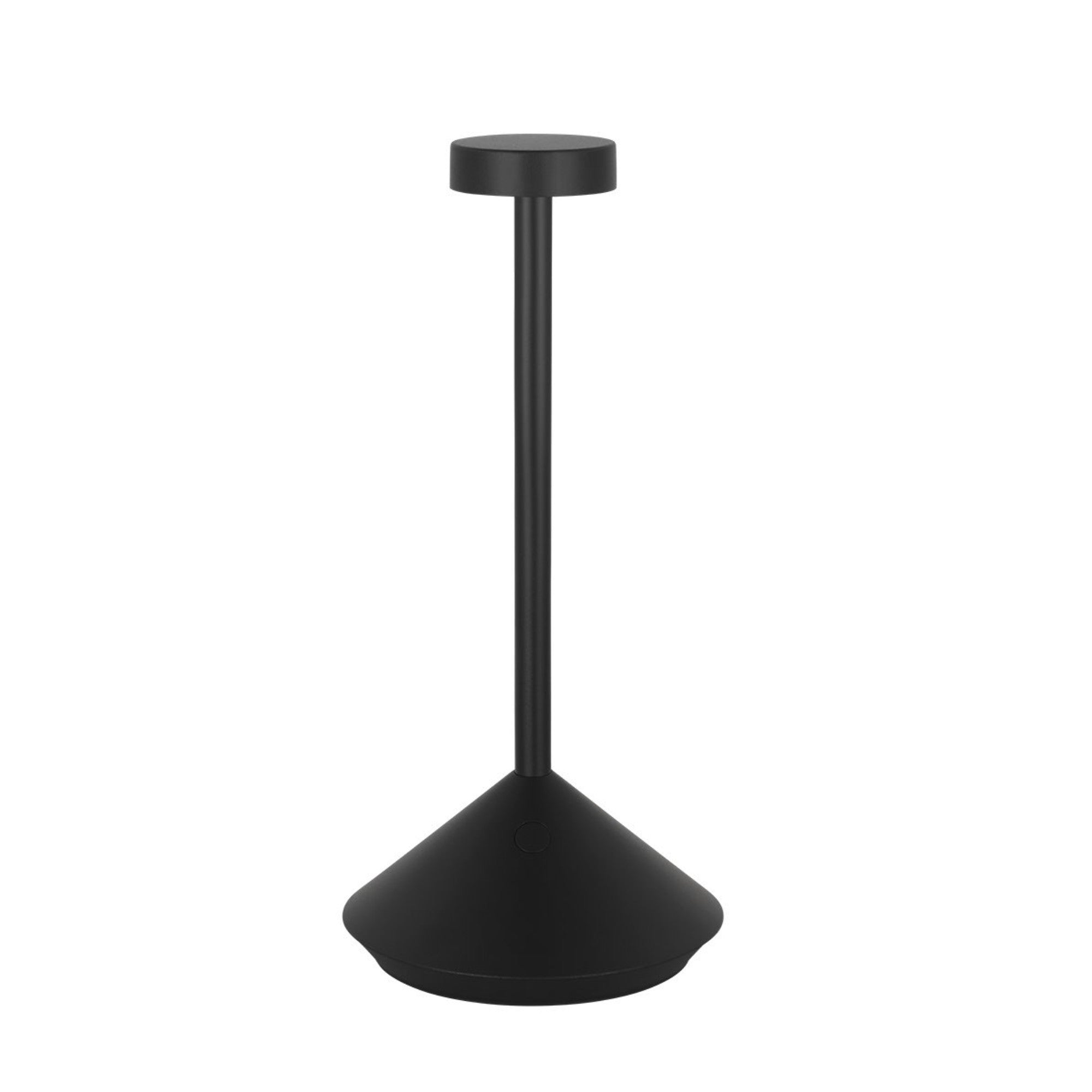 Moneta Short Accent Rechargeable Table Lamp, Black Finish - Bees Lighting