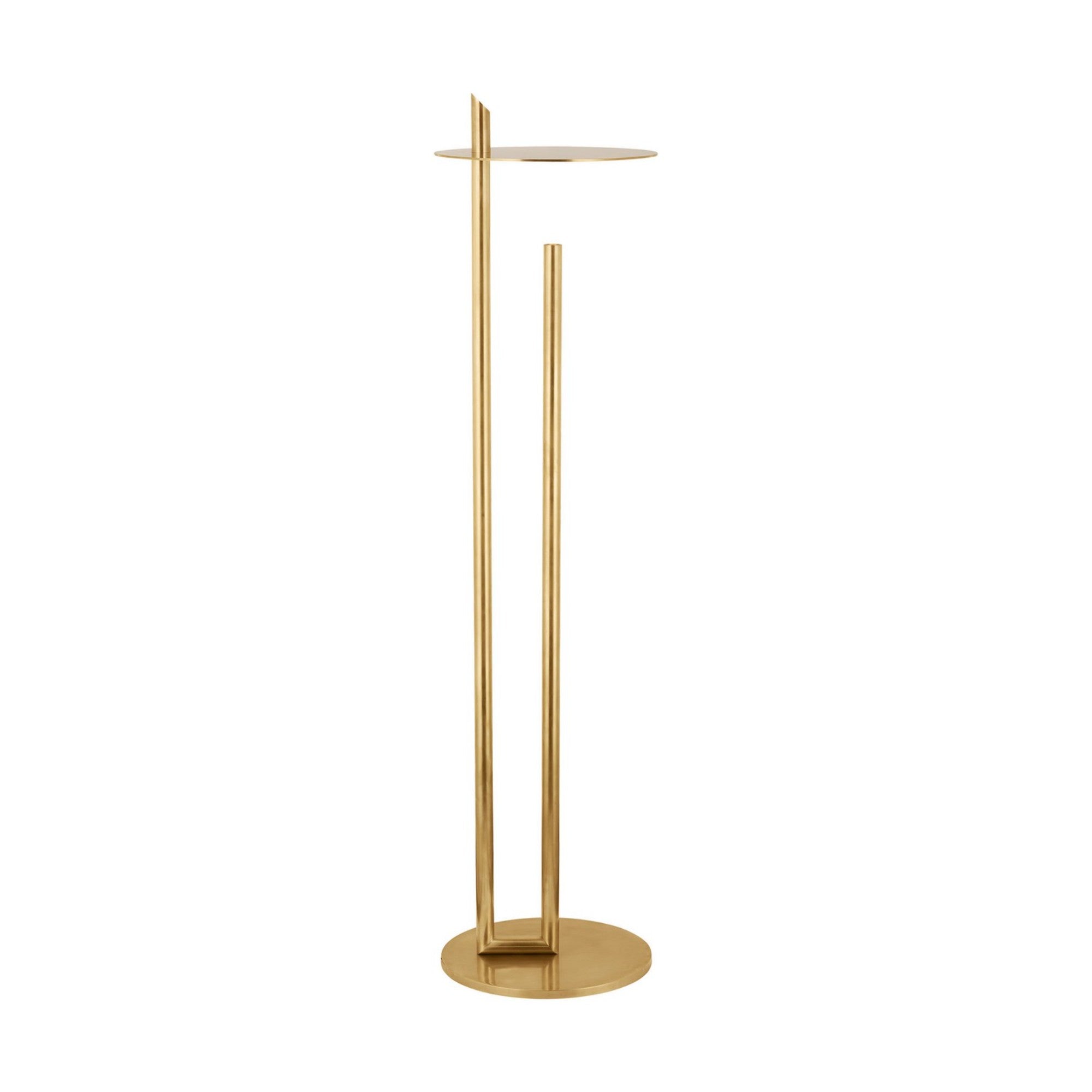 Fielle 65" LED Floor Lamp, 120-240V, Natural Brass Finish - Bees Lighting