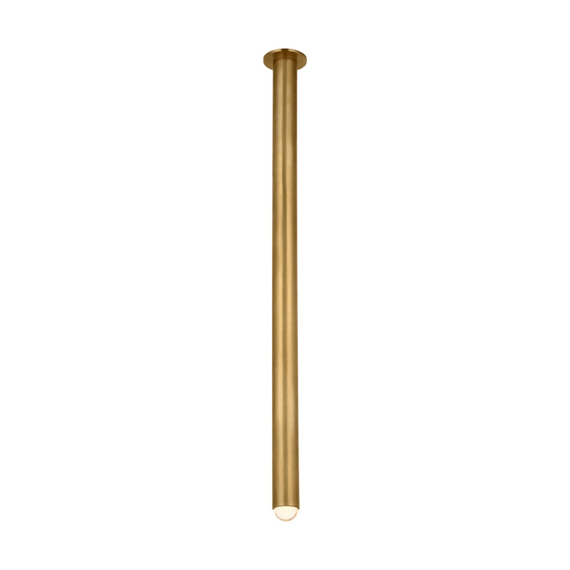 Ebell 48" LED X-Grand Flush Mount, 120-277V, Natural Brass Finish - Bees Lighting