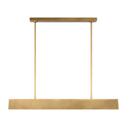 Pench 42" Medium Linear Chandelier, Natural Brass Finish - Bees Lighting