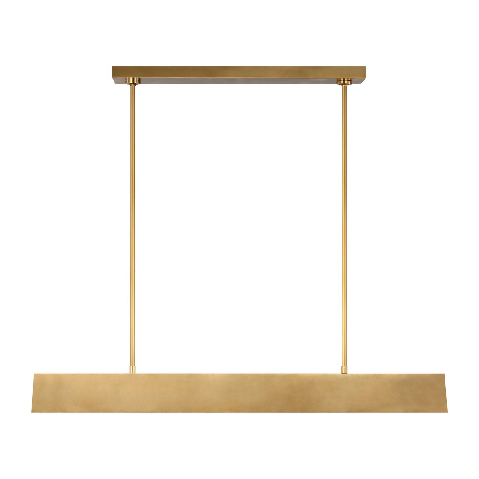 Pench 42" Medium Linear Chandelier, Natural Brass Finish - Bees Lighting