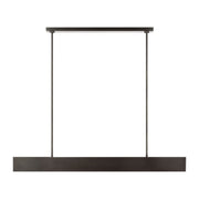 Pench 54" Large Tapered Linear Chandelier, Dark Bronze Finish - Bees Lighting