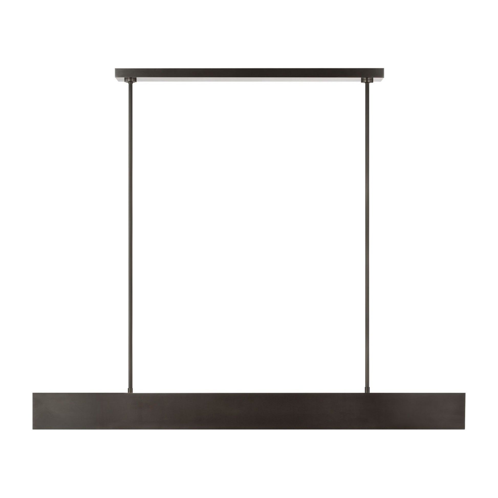 Pench 54" Large Tapered Linear Chandelier, Dark Bronze Finish - Bees Lighting