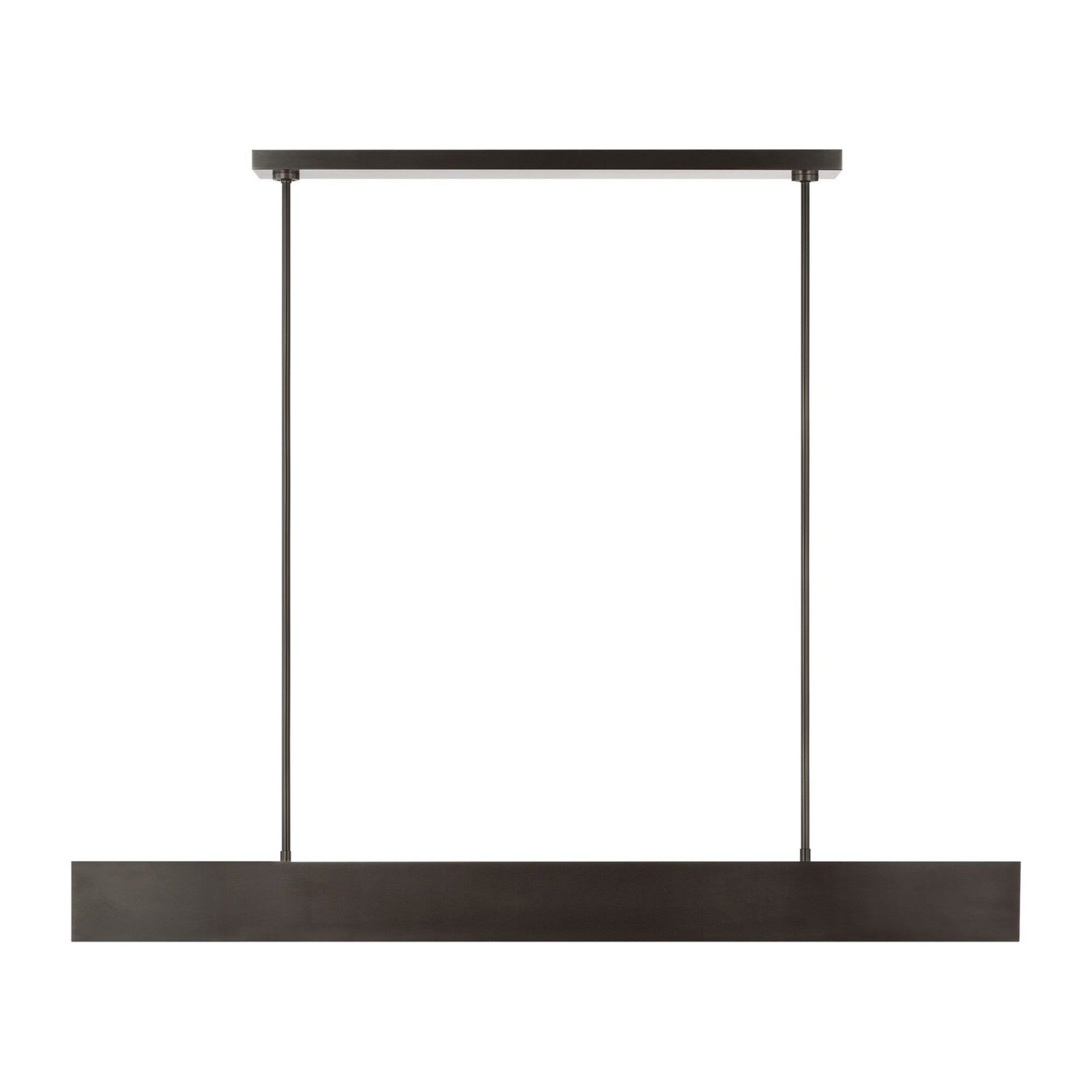 Pench 54" Large Tapered Linear Chandelier, Dark Bronze Finish - Bees Lighting