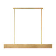 Pench 54" Large Tapered Linear Chandelier, Natural Brass Finish - Bees Lighting