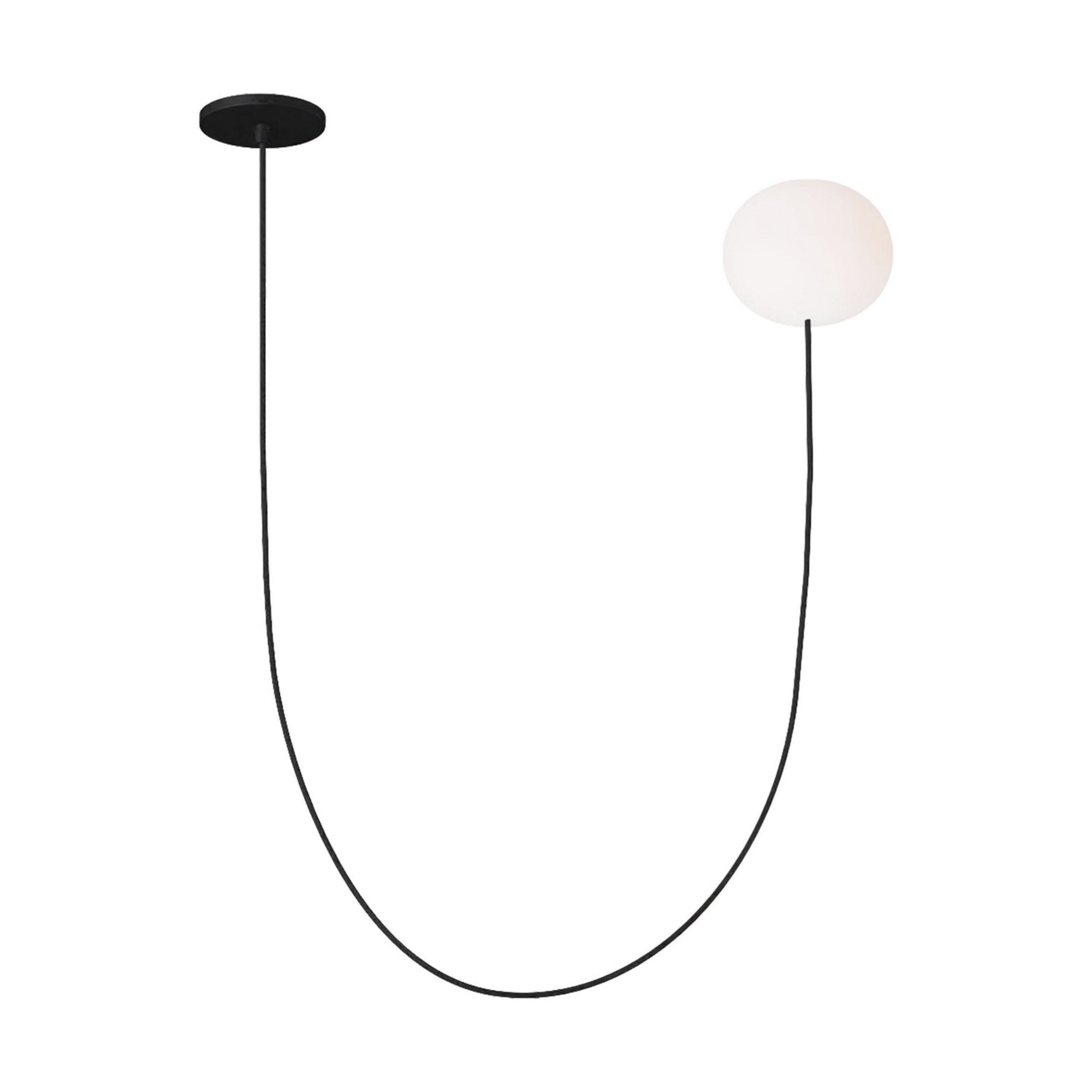 Helium 18" Small 1-Light LED Chandelier, 120-277V, Matte Black Finish - Bees Lighting