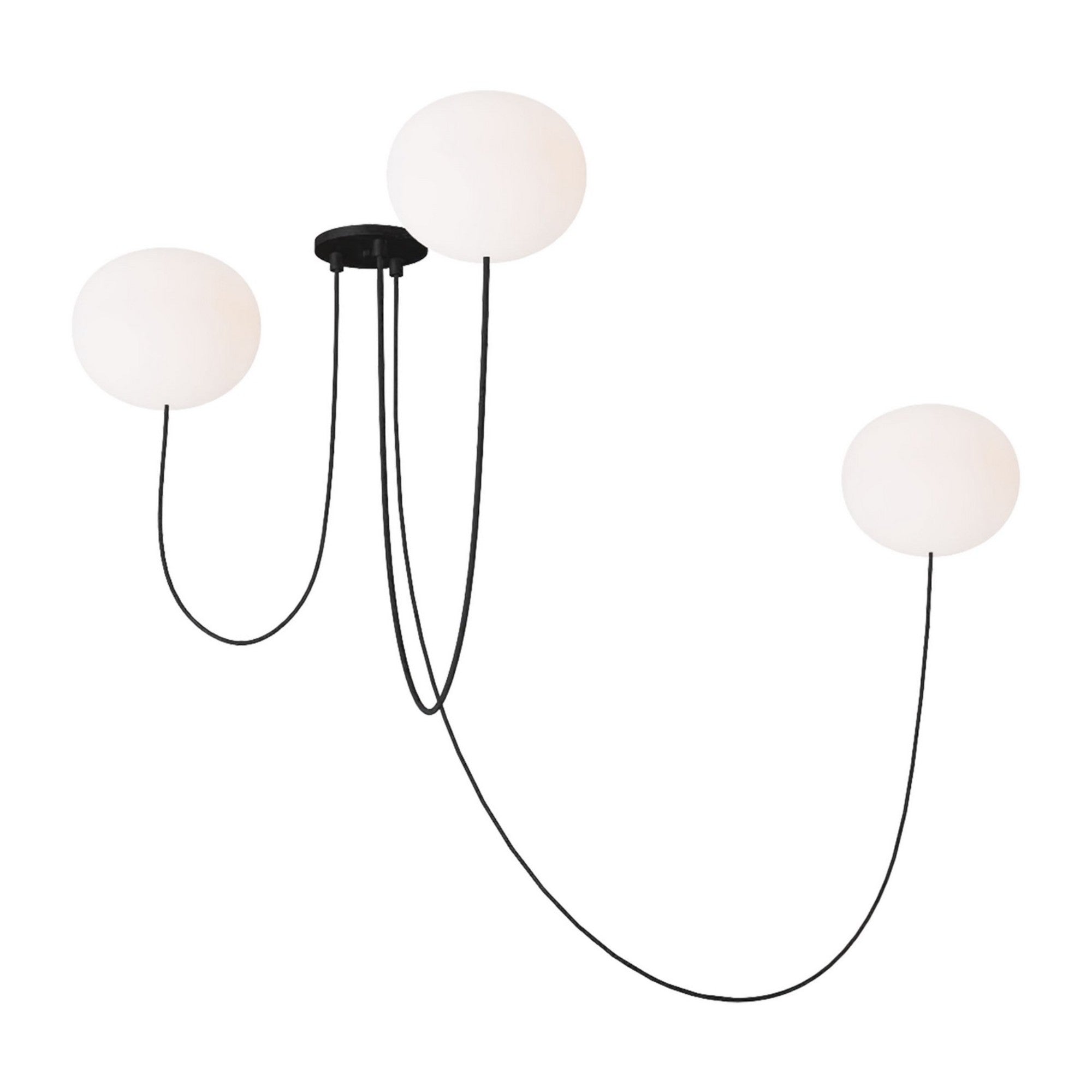 Helium 28" Medium 3-Light LED Chandelier, 120-277V, Matte Black Finish - Bees Lighting