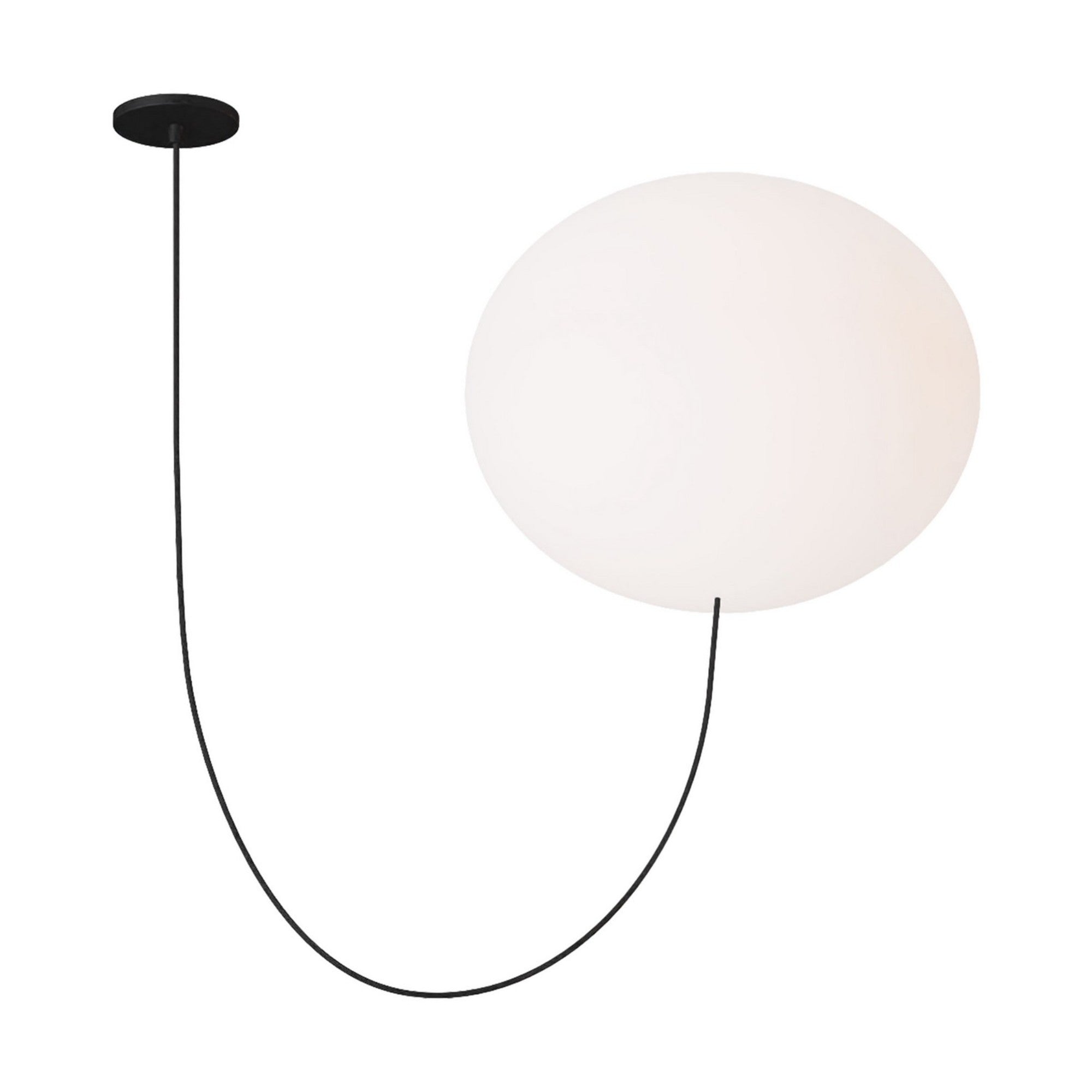 Helium 32" X-Large 1-Light LED Chandelier, 120-277V, Matte Black Finish - Bees Lighting