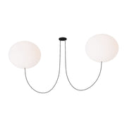 Helium 53" X-Large 2-Light LED Chandelier, 120-277V, Matte Black Finish - Bees Lighting